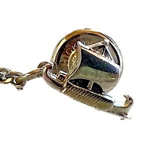 Vintage Arita  Tie Tack / Lapel Pin – Viking Longship Design – Silver Tone – USA